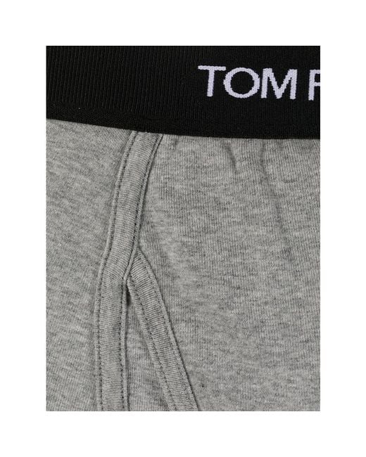 Tom Ford Gray Logo Waistband Boxers for men
