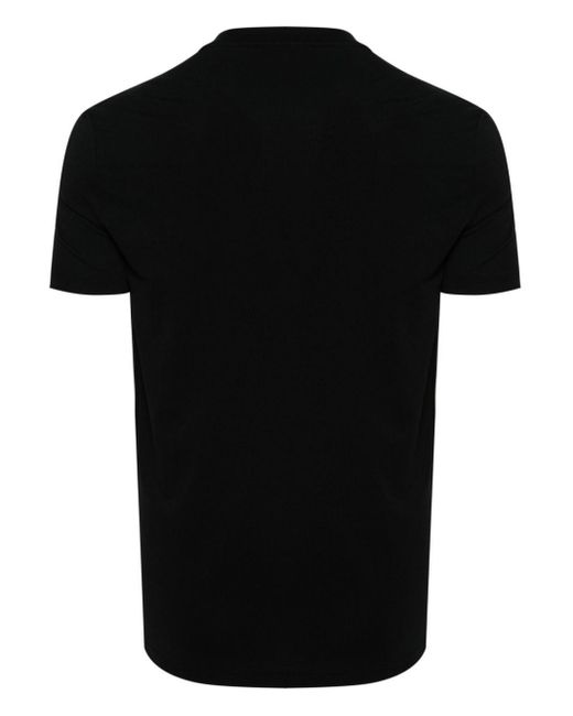 DSquared² Black Rubberised-Logo T-Shirt for men