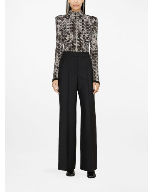 Givenchy Black Wide-leg Tailored Trousers