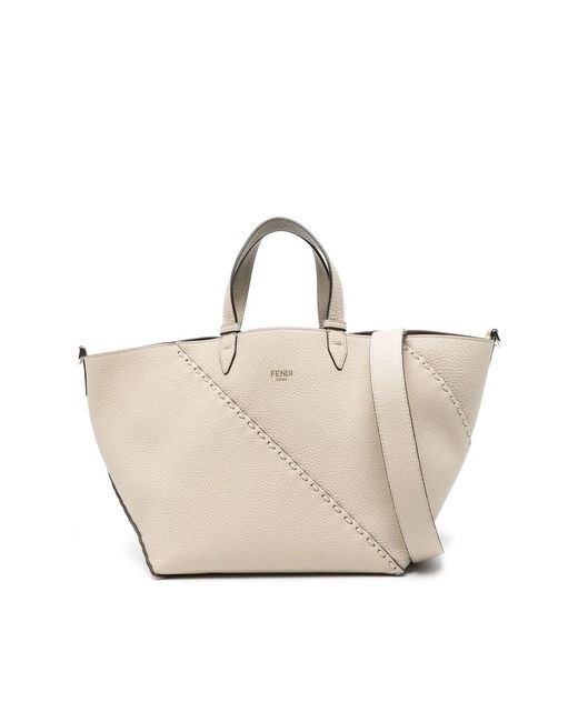 Fendi Natural Neutrals Tote Bags for men