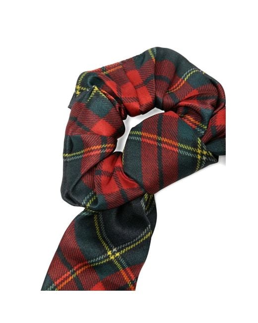 Vivienne Westwood Green Tartan-Plaid Scrunchie
