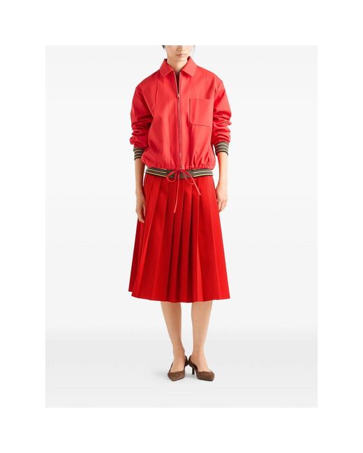 Prada Red Skirts