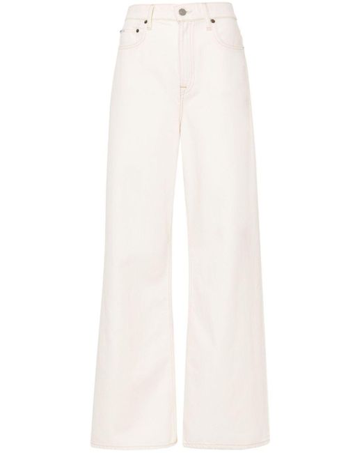 Polo Ralph Lauren White High-Rise Wide-Leg Jeans