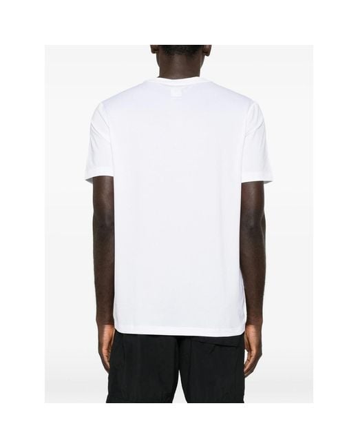 Boss White Logo-Print T-Shirt for men