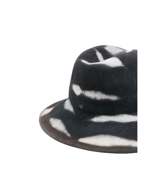 Yesey Black Tie-Dye Felt Hat
