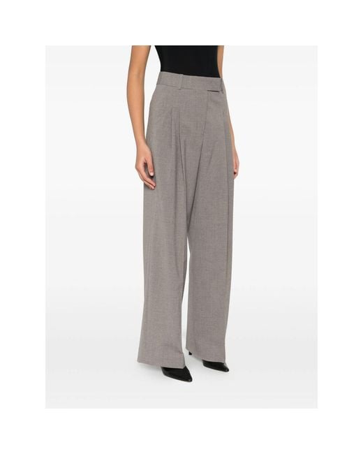By Malene Birger Gray Cymbaria Pleated Trousers