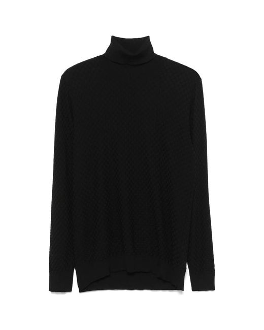GOES BOTANICAL Black Interwoven-Knit Sweater for men