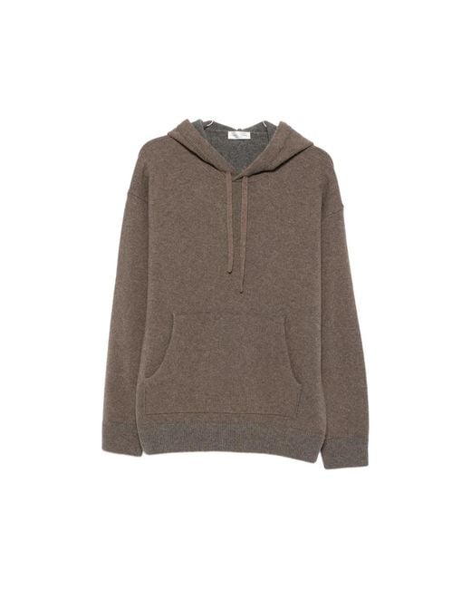 Roberto Collina Brown Front-Pouch Hoodie for men