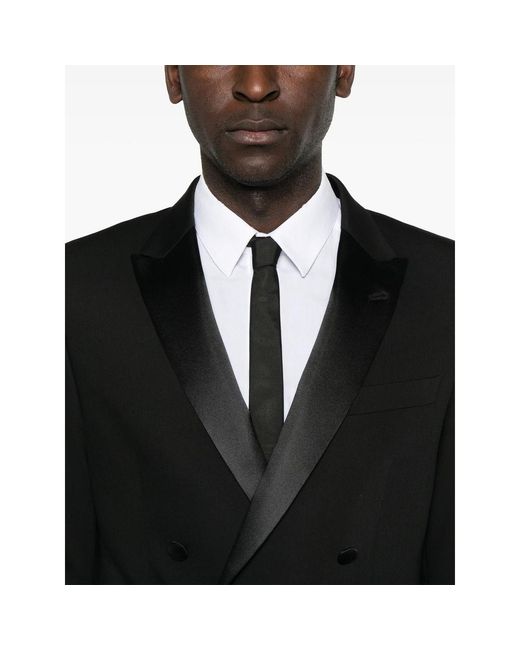 Eraldo Black Double-Breasted Blazer for men