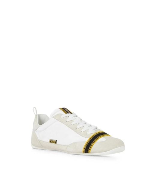 Fendi White Flat Shoes for men