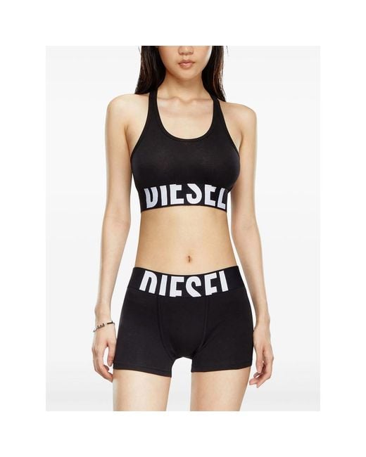 DIESEL Black Bralette Stretch-Cotton