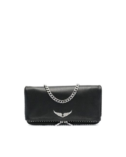 Zadig & Voltaire Black Rock Stud-Embellished Shoulder Bag