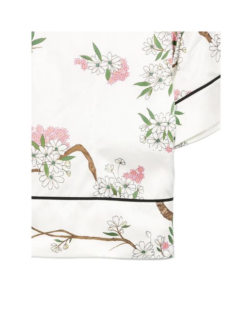 Olivia Von Halle Metallic Arletta Anaa Floral-Print Pajamas