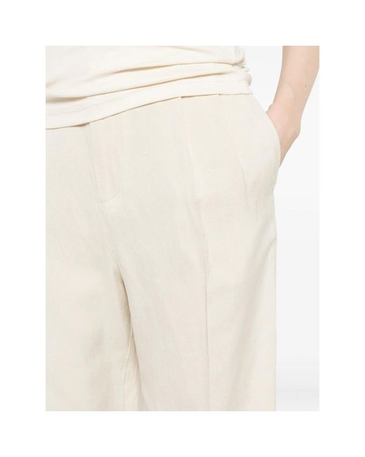 Barena White Pleated Trousers