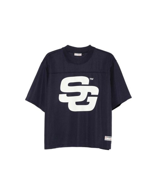 SUMMER GAMES Blue Logo-Print T-Shirt for men