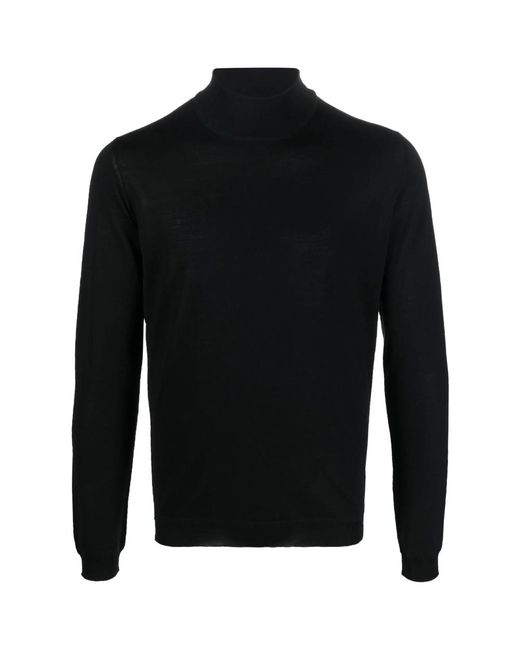 GOES BOTANICAL Black Fine-Knit Merino Jumper for men