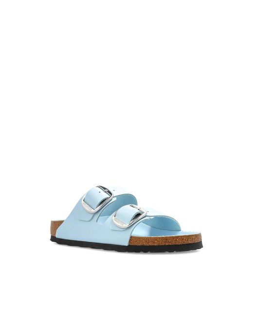 Birkenstock Blue Arizona Big Buckle High Shine Shoes