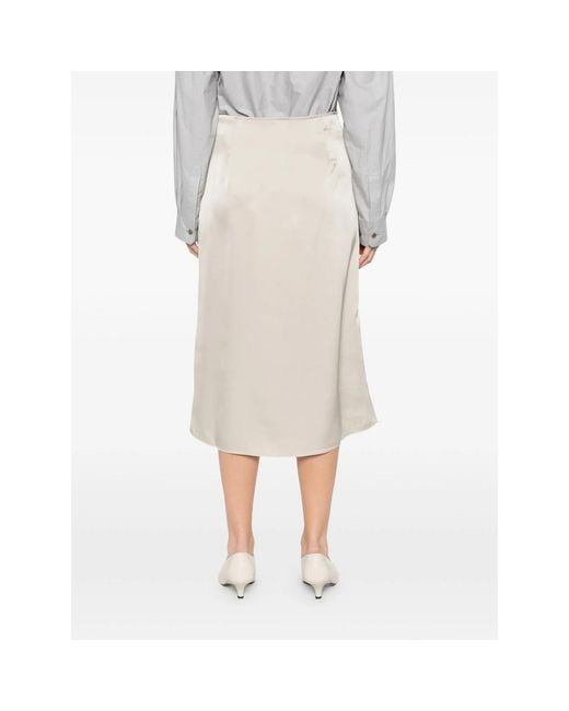 Calvin Klein Natural A-Line Skirt With Zip Fastening