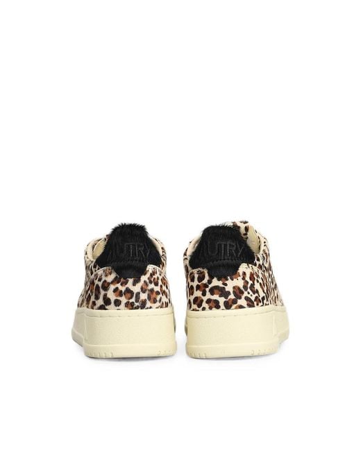 Autry Natural Aulw-Ja04 Medalist Leopard-Print Sneakers
