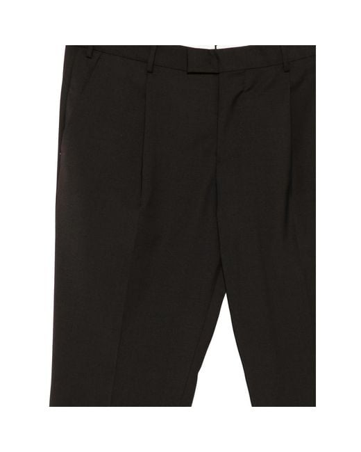 PT Torino Black Tailored Trousers for men