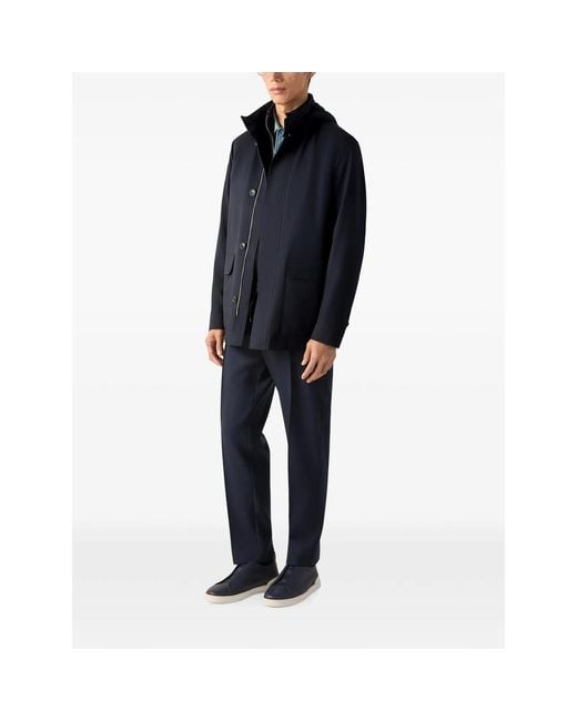 Zegna Blue Wool Pants for men