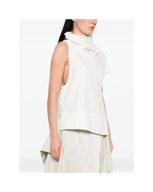 Niccolò Pasqualetti White Serra High-Neck Top