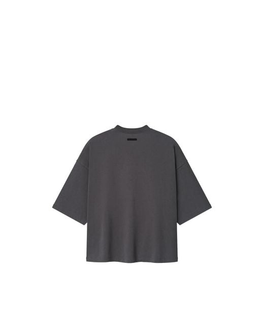 Fear Of God Gray Merch Tee Logo-Print Drop-Shoulder T-Shirt for men