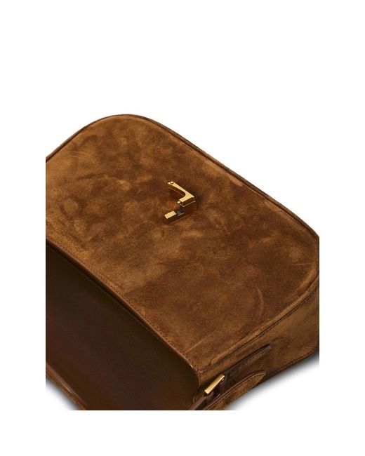 Saint Laurent Brown Shoulder Bags