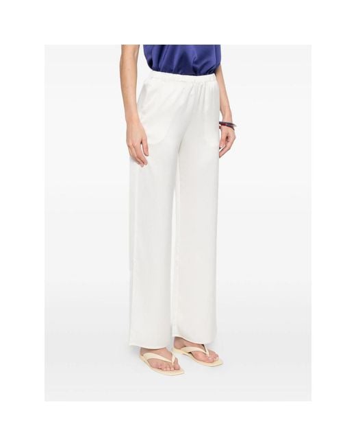 Calvin Klein White Trousers Polyester-Blend