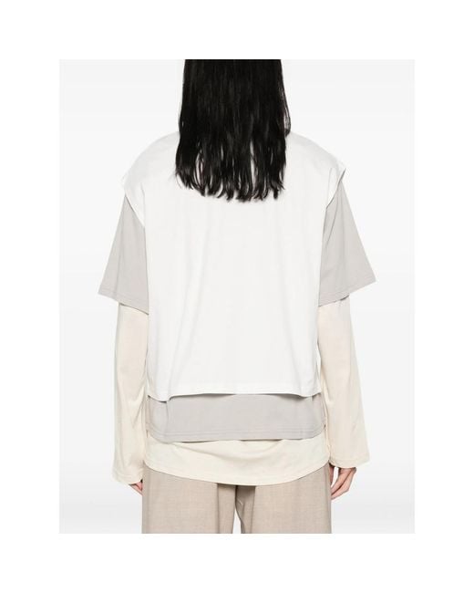 LA PISCINE White Layered Long-Sleeve T-Shirt Set Of Three