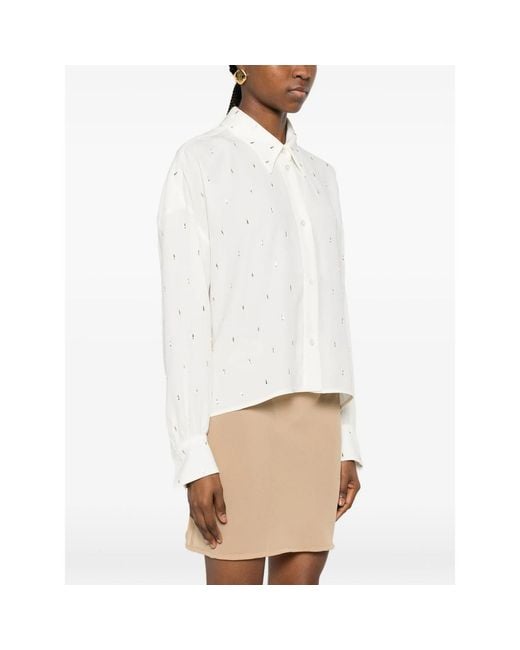 Fabiana Filippi White Shirt With Sequin Embellishment