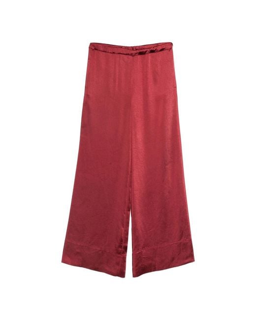 THE NINA STUDIO Red Elasticated-Waistband Trousers