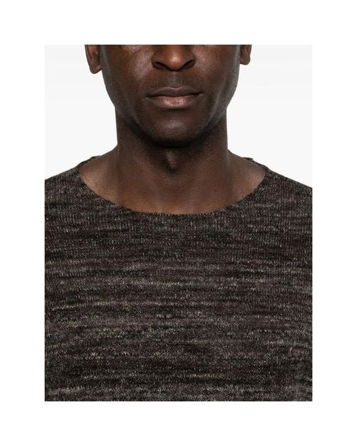 Roberto Collina Black Round-Neck T-Shirt for men