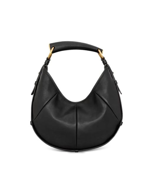 Saint Laurent Black Small Mombasa Handle Leather Tote Bag