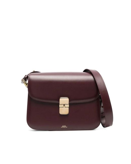 A.P.C. Purple Shoulder Bags