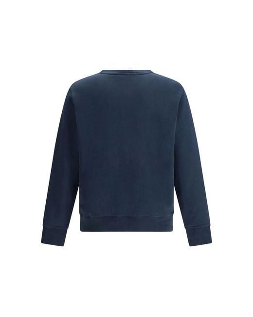 Maison Kitsuné Blue Logo-Patch Sweatshirt for men
