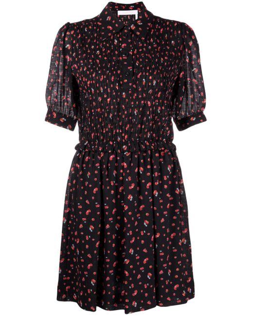 See By Chloé Cherry Print Mini Dress In Black Lyst
