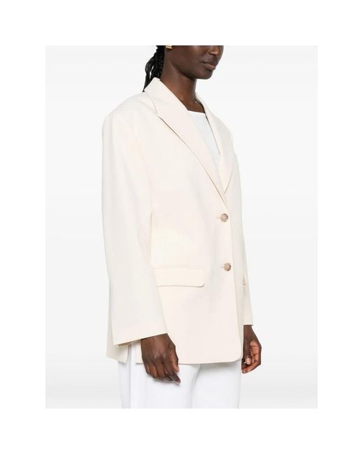 By Malene Birger Natural Adele Single-Breasted Blazer