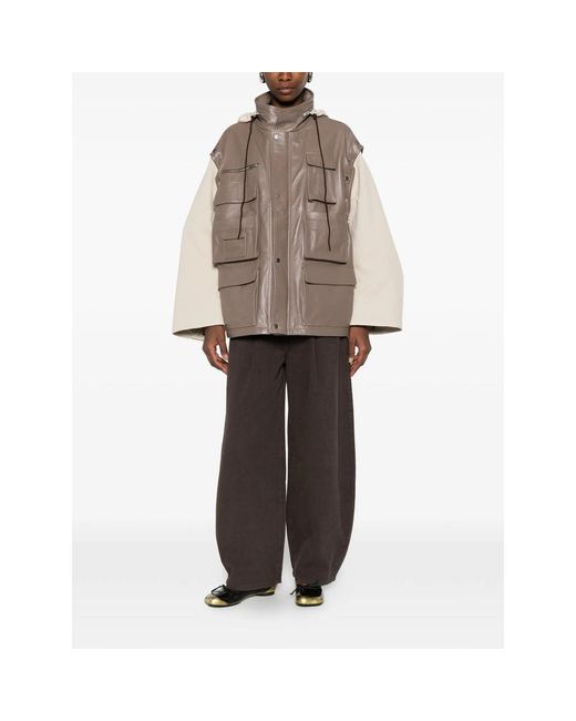 Niccolò Pasqualetti Brown Carico Pocket Hooded Jacket