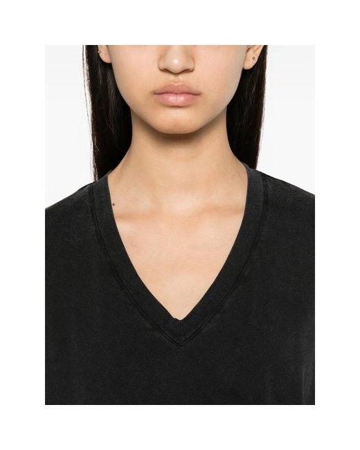 Majestic Filatures Black V-Neck Short-Sleeve T-Shirt