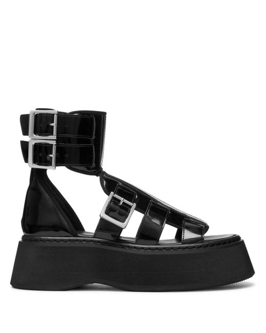 Junya Watanabe Black Caged Leather Sandals
