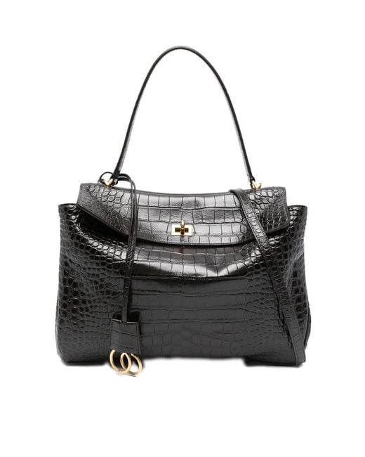 Balenciaga Black Medium Rode Tote Bag