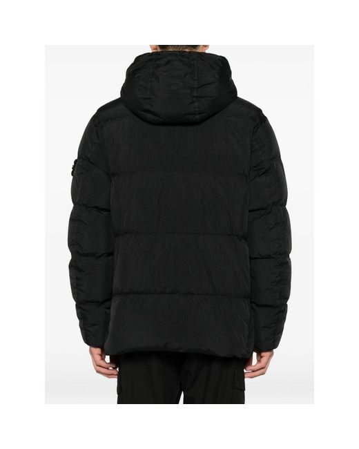 Stone Island Black Jackets for men