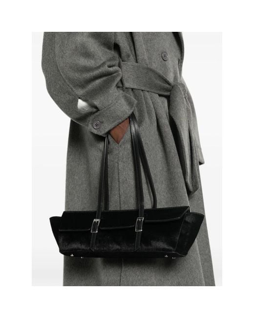 Elleme Black Le Bateau Calf Leather Shoulder Bag