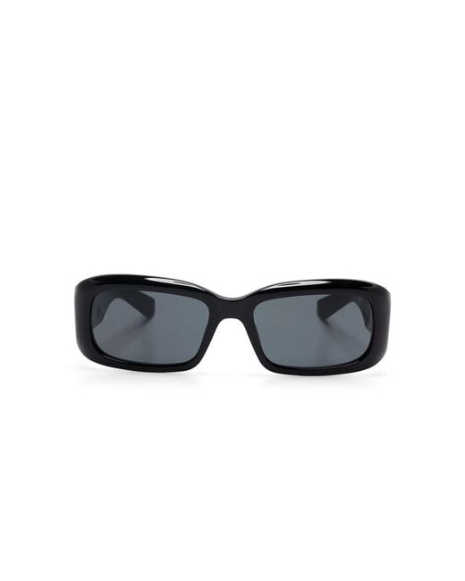 Saint Laurent Black Rectangle-Frame Sunglasses