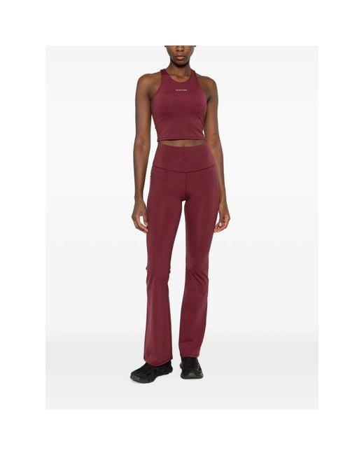 Anine Bing Red Elina Logo-Print Racerback Top