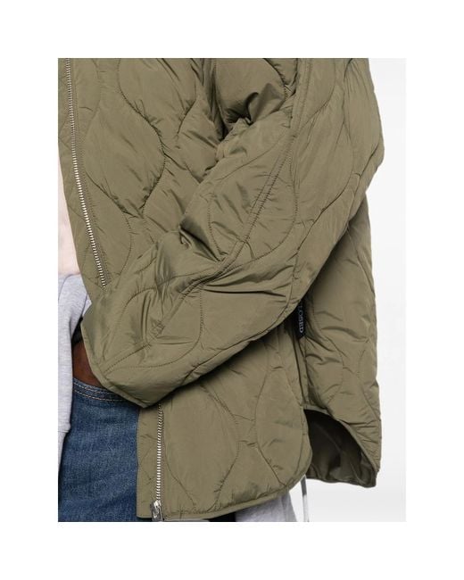 Closed Green Quilted Hooded Jacket