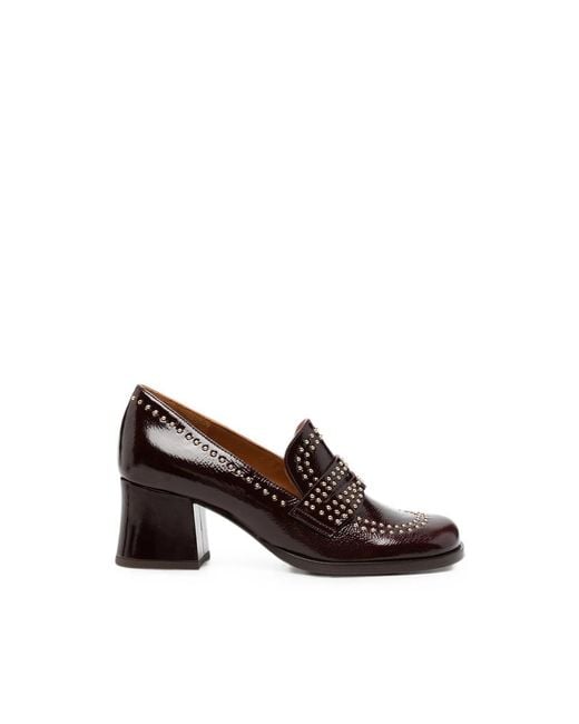 Chie Mihara Brown Taleah Studded Leather Loafers