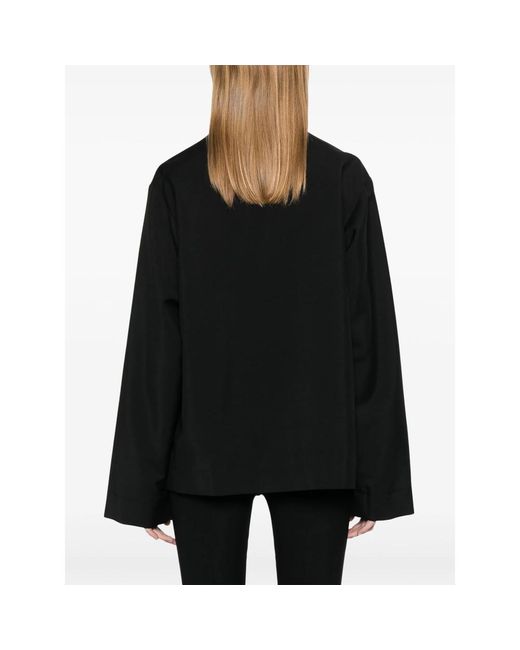 Rohe Black Mandarin-Closure Jacket