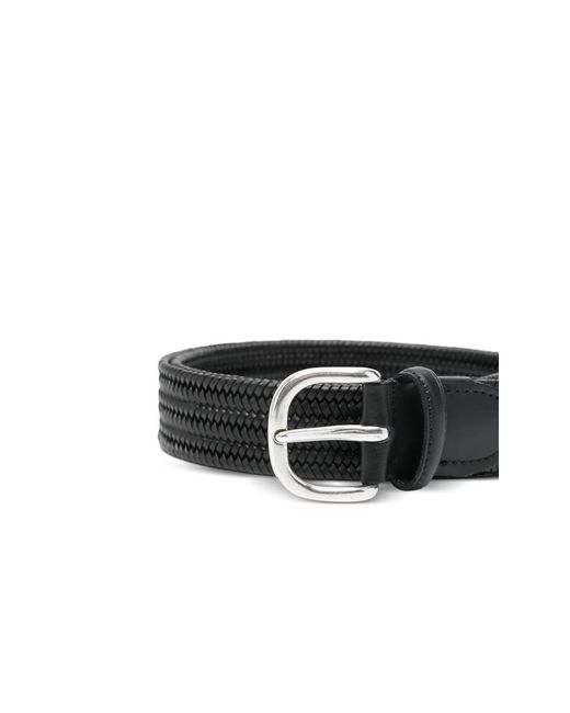 Eraldo Black Braided Belt for men